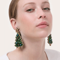 Vestopazzo Orecchini Natale Albero Glitter