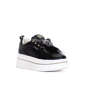 Sneakers gold&gold con accessorio gioiello, colore nero