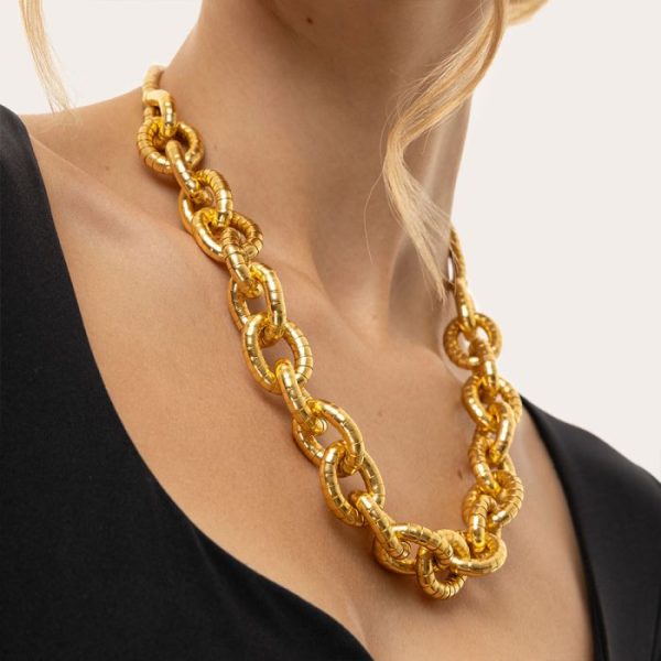 COLLANA SNAKE IN OTTONE