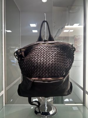 ZAINO IN PELLE INTRECCIATA ARTIGIANALE