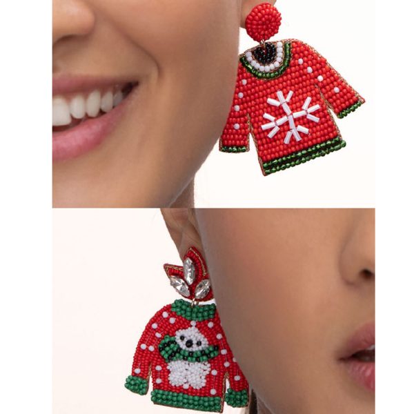 Coppia Orecchini Di Natale, Maglione di Natale