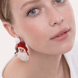 Vestopazzo, Coppia Orecchini Di Natale, Babbo Natale